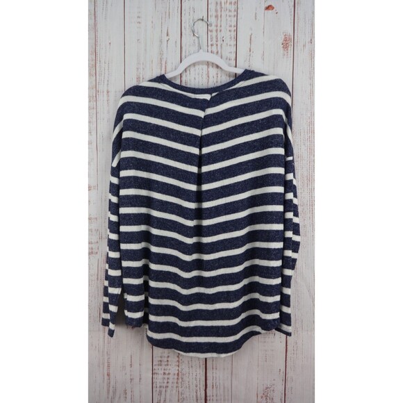 MERONA Tee Shirt Womens  XS navy blue/white stripe long sleeve stretch Nautical. - Picture 5 of 9